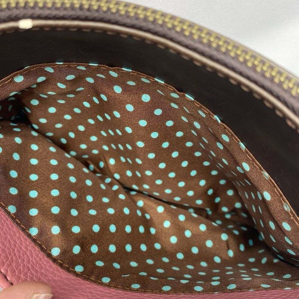 CHALA BUTTERFLY MINI CROSSBODY Strap Clutch Purse Teal Dot Pink Brown Spring Bag - Picture 7 of 14